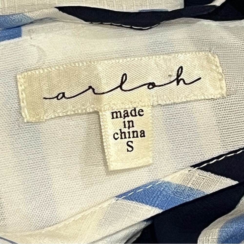 Arloh Blue Striped Halter Maxi Dress Size Small - Picture 10 of 12